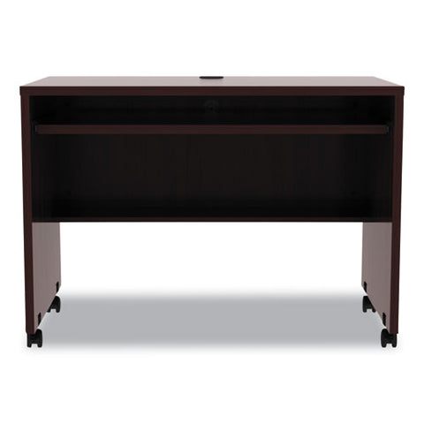 Alera Valencia Series Mobile Workstation Desk, 41.38" X 23.63" X 30", Mahogany