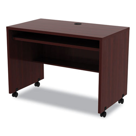 Alera Valencia Series Mobile Workstation Desk, 41.38" X 23.63" X 30", Mahogany