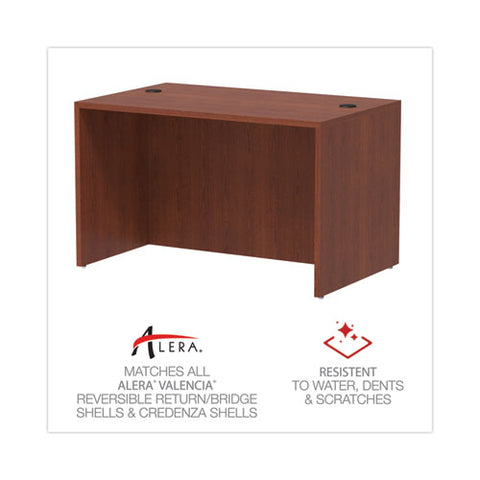 Alera Valencia Series Straight Front Desk Shell, 47.25" X 29.5" X 29.63", Medium Cherry