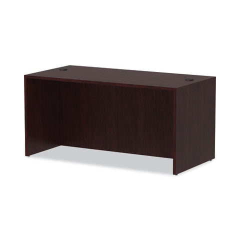 Alera Valencia Series Straight Front Desk Shell, 59.13" X 29.5" X 29.63", Mahogany