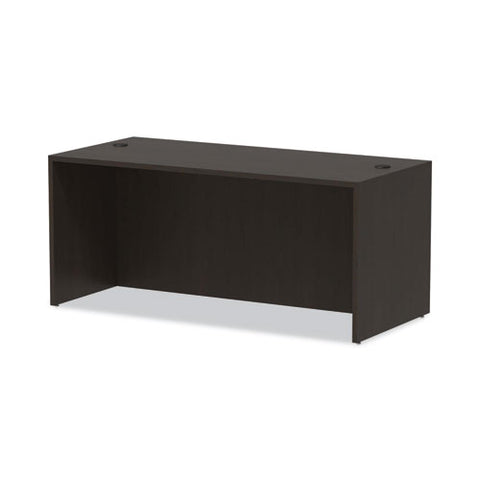 Alera Valencia Series Straight Front Desk Shell, 65" X 29.5" X 29.63", Espresso