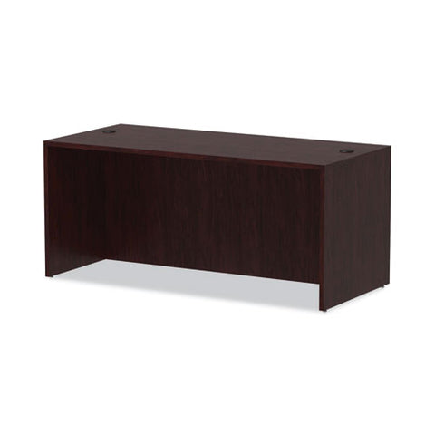 Alera Valencia Series Straight Front Desk Shell, 65" X 29.5" X 29.63", Mahogany