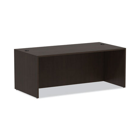 Alera Valencia Series Straight Front Desk Shell, 71" X 35.5" X 29.63", Espresso