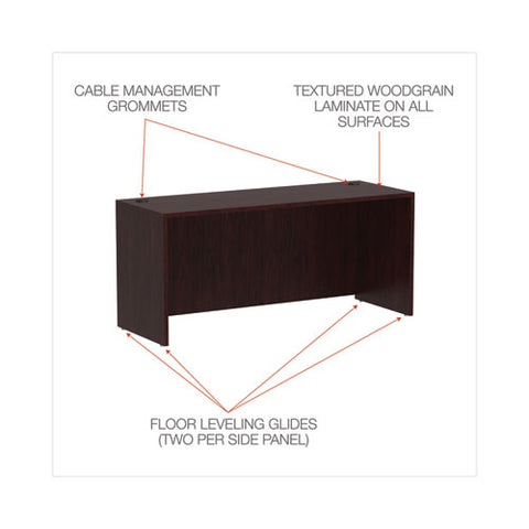 Alera Valencia Series Credenza Shells, 65w X 23.6d X 29.5h, Mahogany