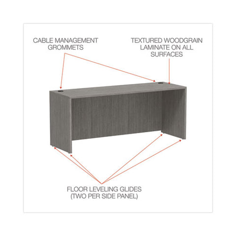 Alera Valencia Series Credenza Shell, 70.88w X 23.63d X 29.5h, Gray