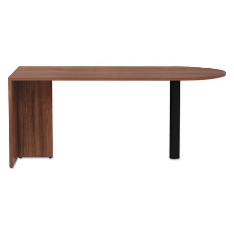 Alera Valencia Series D-top Desk, 71" X 29.5" X 29.5", Modern Walnut