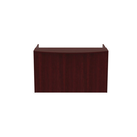 Alera Valencia Series Reception Desk With Transaction Counter, 71" X 35.5" X 29.5" To 42.5", Mahogany