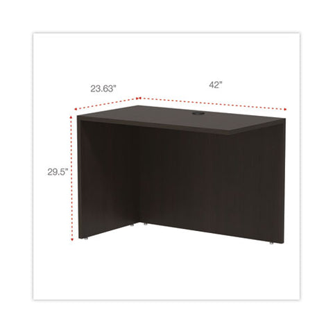 Alera Valencia Series Reversible Return/bridge Shell, 42w X 23.63d X 29.5, Espresso