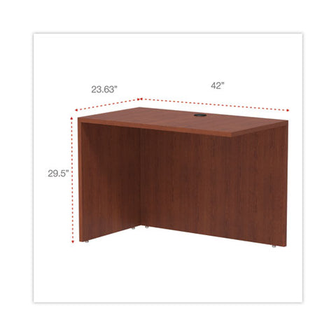 Alera Valencia Series Reversible Return/bridge Shell, 42w X 23.63d X 29.5h, Medium Cherry