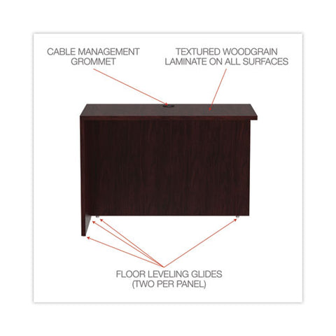 Alera Valencia Series Reversible Return/bridge Shell, 42w X 23.63d X 29.5h. Mahogany