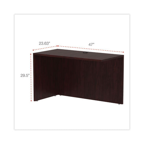 Alera Valencia Series Reversible Return/bridge Shell, 47.25w X 23.63d X 29.5h, Mahogany