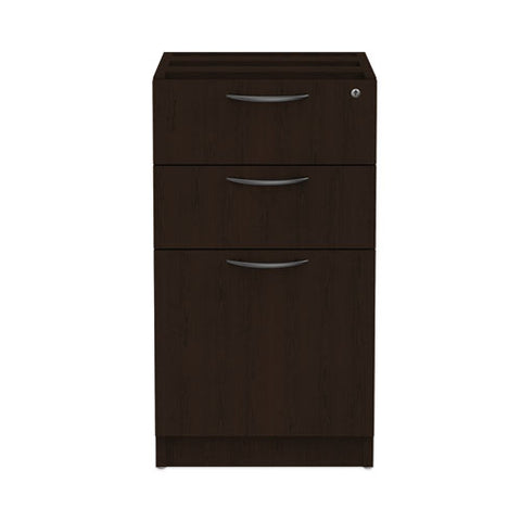 Alera Valencia Series Full Pedestal File, Left/right, 3-drawers: Box/box/file, Legal/letter, Espresso, 15.63" X 20.5" X 28.5"