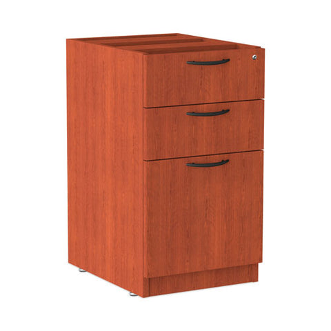 Alera Valencia Series Full Pedestal File, Left/right, 3-drawers: Box/box/file, Legal/letter, Cherry, 15.63" X 20.5" X 28.5"