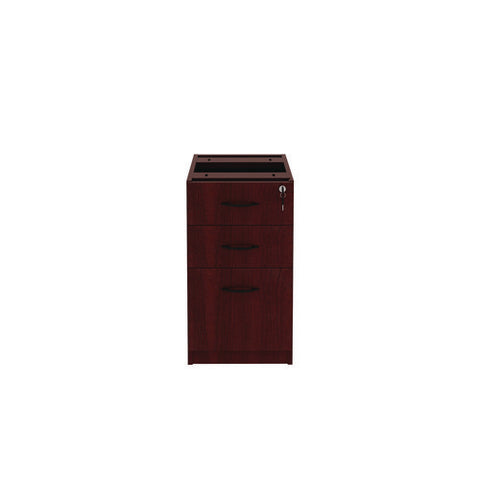 Alera Valencia Series Full Pedestal File, Left/right, 3-drawers: Box/box/file, Legal/letter, Mahogany, 15.63" X 20.5" X 28.5"