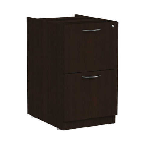 Alera Valencia Series Full Pedestal File, Left Or Right, 2 Legal/letter-size File Drawers, Espresso, 15.63" X 20.5" X 28.5"