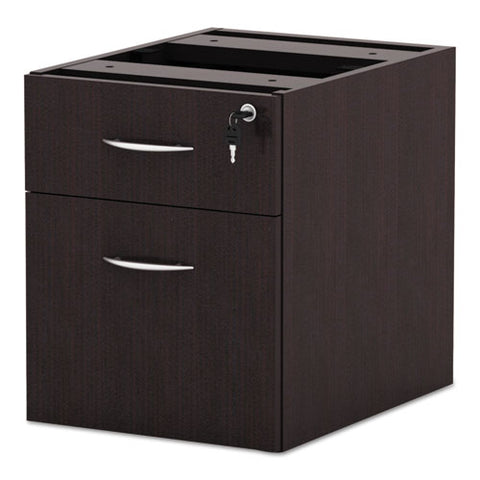 Alera Valencia Series Hanging Pedestal File, Left/right, 2-drawers: Box/file, Legal/letter, Espresso, 15.63" X 20.5" X 19.25"