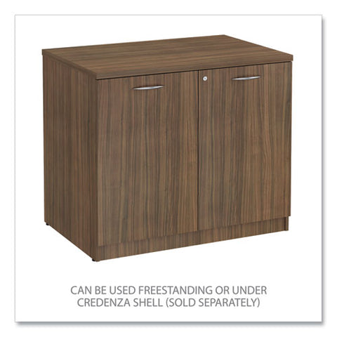 Alera Valencia Series Storage Cabinet, 34.3w X 22.78d X 29.5h, Modern Walnut