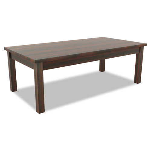 Alera Valencia Series Occasional Table, Rectangle, 47.25w X 19.13d X 16.38h, Mahogany