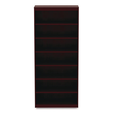 Alera Valencia Series Square Corner Bookcase, Seven-shelf, 35.63w X 11.81d X 83.86h, Mahogany