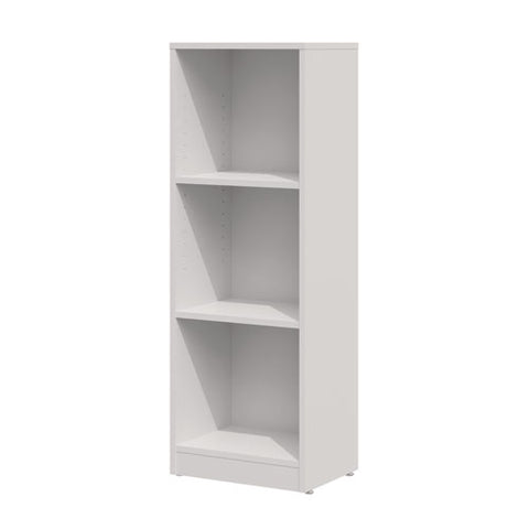 Three-shelf Narrow-footprint Bookcase, 15.75" X 11.42" X 44.33", White