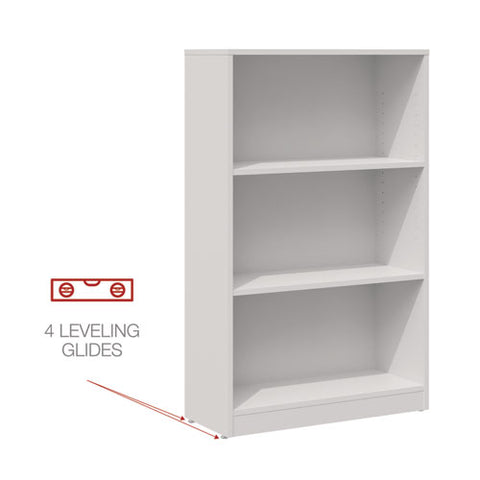 Three-shelf Bookcase, 27.56" X 11.42" X 44.33", White