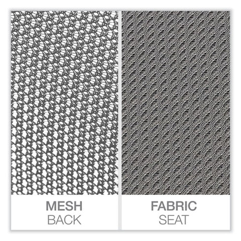 Mesh Back Fabric Task Chair, Supports Up To 275 Lb, 17.32" To 21.1" Seat Height, Gray Seat, Gray Back