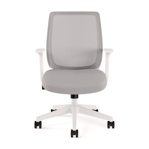 Wessex Ergonomic Fabric Mesh Swivel Task Chair, Supports Up To 275 Lb, 17.09 To 20.83 Seat Height, Gray Seat/back, White Base