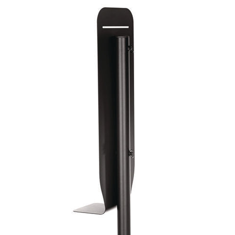 Stainless Steel Universal Sanitizer And Soap Dispenser Stand, 14.5" Dia X 55.5" H, Black