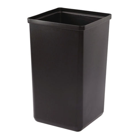 29 Gallon Trash/recycling Cans, Steel, Blue Recycling With Circle Lid, Black Trash Can With Square Lid