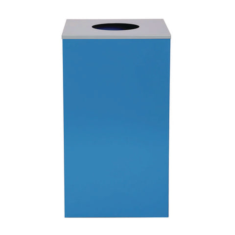 29 Gallon Trash/recycling Cans, Steel, Blue Can With Circle Lid