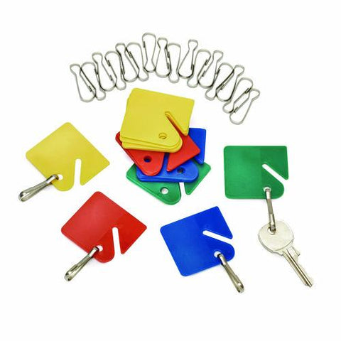 Plastic Identification Key Tags, Plastic, Assorted Colors, 20/pack