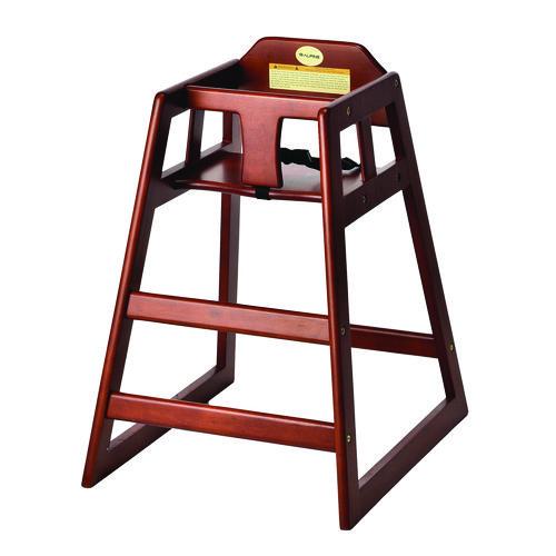 Wooden Stackable High Chair, Supports Up To 50 Lb, 29.02" H, Mahogany