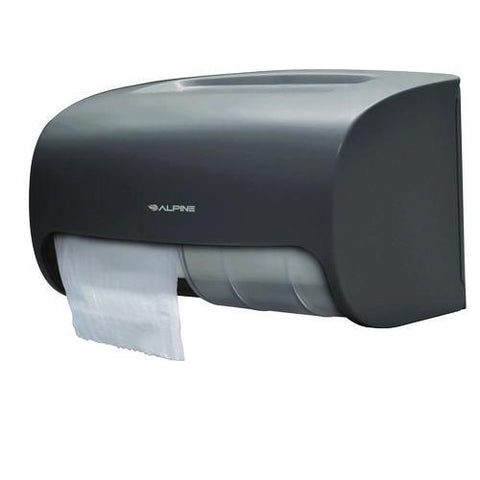 Side-by-side Double Roll Toilet Tissue Dispenser, 6.3 X 6.3 X 10.3, Gray