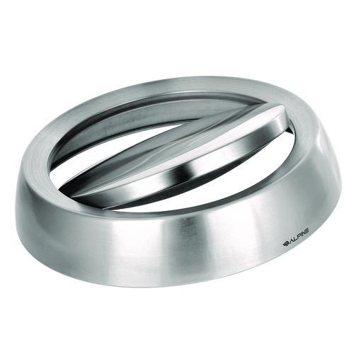 17 Gal Stainless Steel Swivel Trash Can Cover, 15.7 X 15.67 X 15.67, Silver