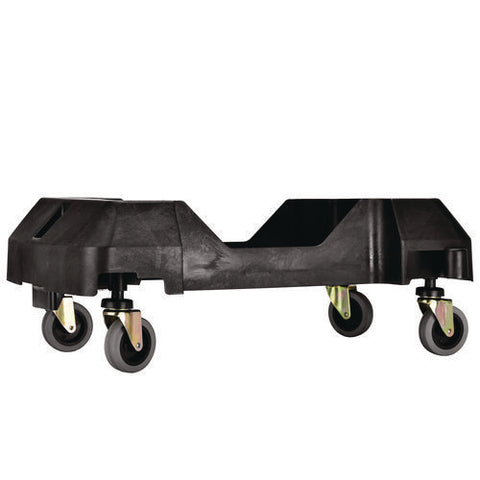 Rectangular Trash Can Dolly, 200 Lb Capacity, 8.2 X 24.4 X 15.7, Black