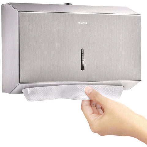 Horizontal C-fold/multi-fold Paper Towel Dispenser, 7.08 X 3.93 X 10.82, Brushed Nickel