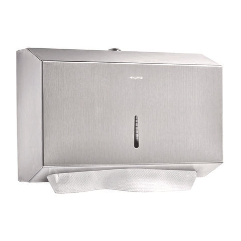 Horizontal C-fold/multi-fold Paper Towel Dispenser, 7.08 X 3.93 X 10.82, Brushed Nickel