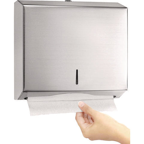 Horizontal C-fold/multi-fold Paper Towel Dispenser, 10.2 X 4 X 11.2, Brushed Nickel