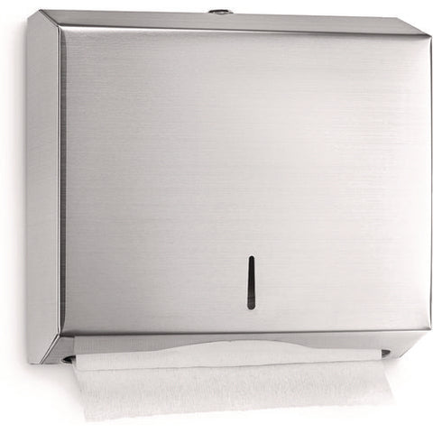 Horizontal C-fold/multi-fold Paper Towel Dispenser, 10.2 X 4 X 11.2, Brushed Nickel