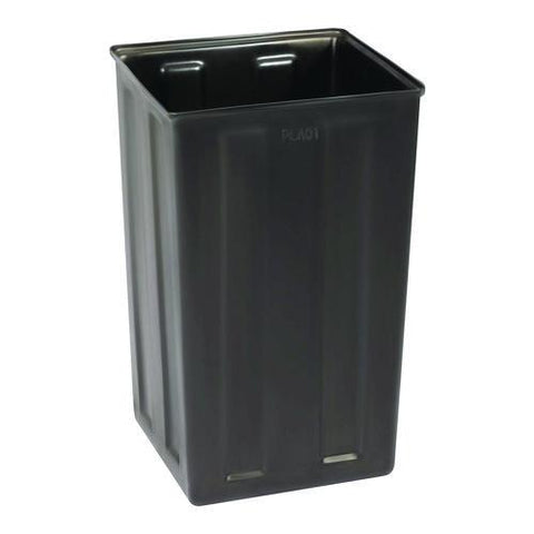 40 Gallon Rigid Plastic Waterproof Square Trash Can Insert Liner For Indoor/outdoor Trash Can, Plastic, Black