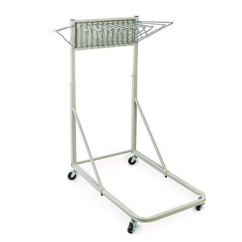 Blueprint Storage Cabinet Rolling Stand, Assorted Document Sizes Accommodated, 27" X 28.5" To 46.5" X 46" To 66", Gray