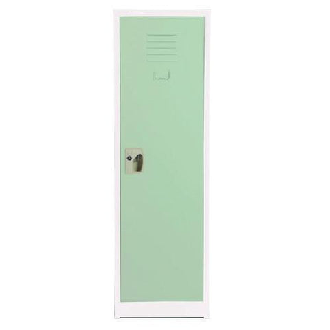 Steel Storage Locker, 1 Compartment, 15 X 15 X 48, Misty Green