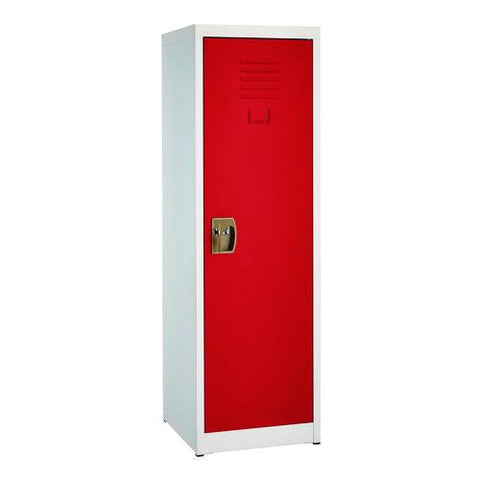 Steel Storage Locker, 1 Compartment, 15 X 15 X 48, Red