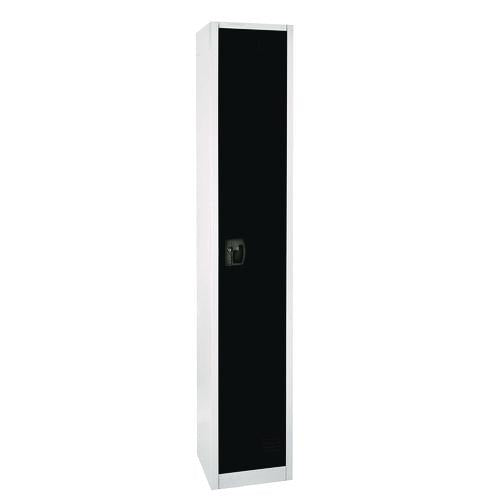 Steel Storage Locker, 1 Compartment, 12 X 12 X 72, Black