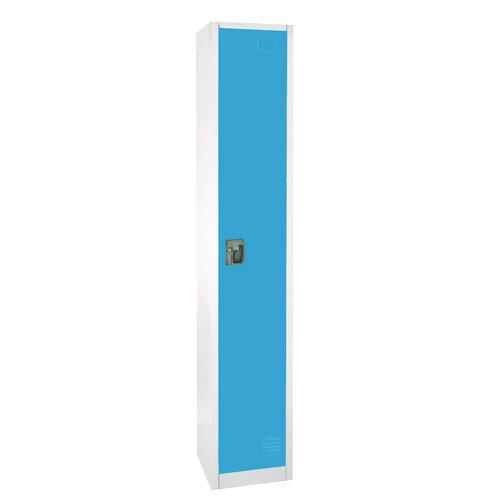 Steel Storage Locker, 1 Compartment, 12 X 12 X 72, Blue