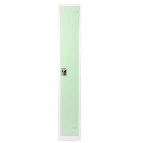 Steel Storage Locker, 1 Compartment, 12 X 12 X 72, Misty Green