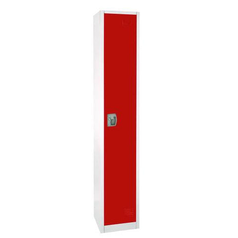 Steel Storage Locker, 1 Compartment, 12 X 12 X 72, Red