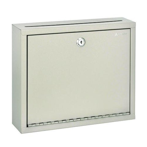 Large Size Steel Multi-purpose Secure Drop Box, 12 X 3 X 10, Beige