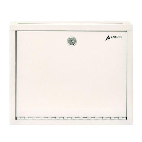 Large Size Steel Multi-purpose Secure Drop Box, 12 X 3 X 10, White
