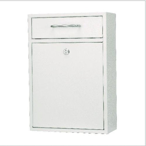 Large Ultimate Secure Drop Box Wall Mounted Mail Box, 11.2 X 4.7 X 16.2, White